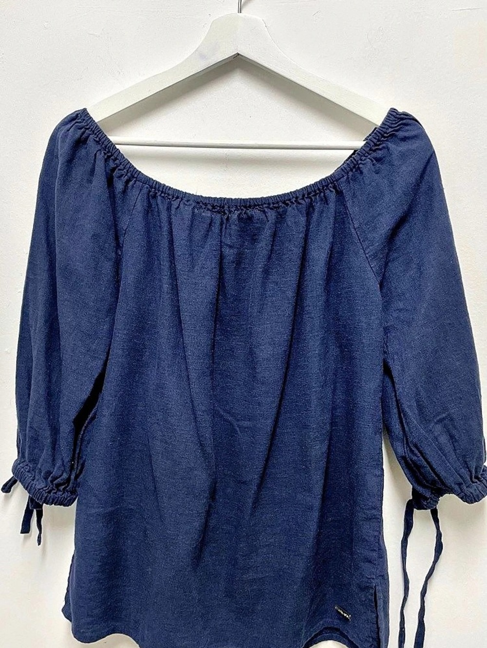 Michael Kors Linen Blouse in Blue Size Small Adult Like New